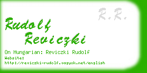 rudolf reviczki business card